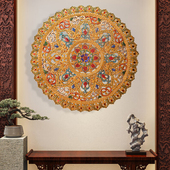 装 泰国实木雕背景墙饰泰式 餐厅会所玄关遮挡挂件东南亚风格 饰品