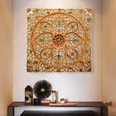 泰国木雕壁饰墙上装 饰壁挂东南亚风格 工艺品墙面挂件酒店会所墙饰