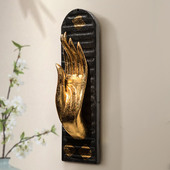 金箔佛手挂板壁挂东南亚实木雕刻酒店会所装 饰品客厅玄关墙壁壁饰