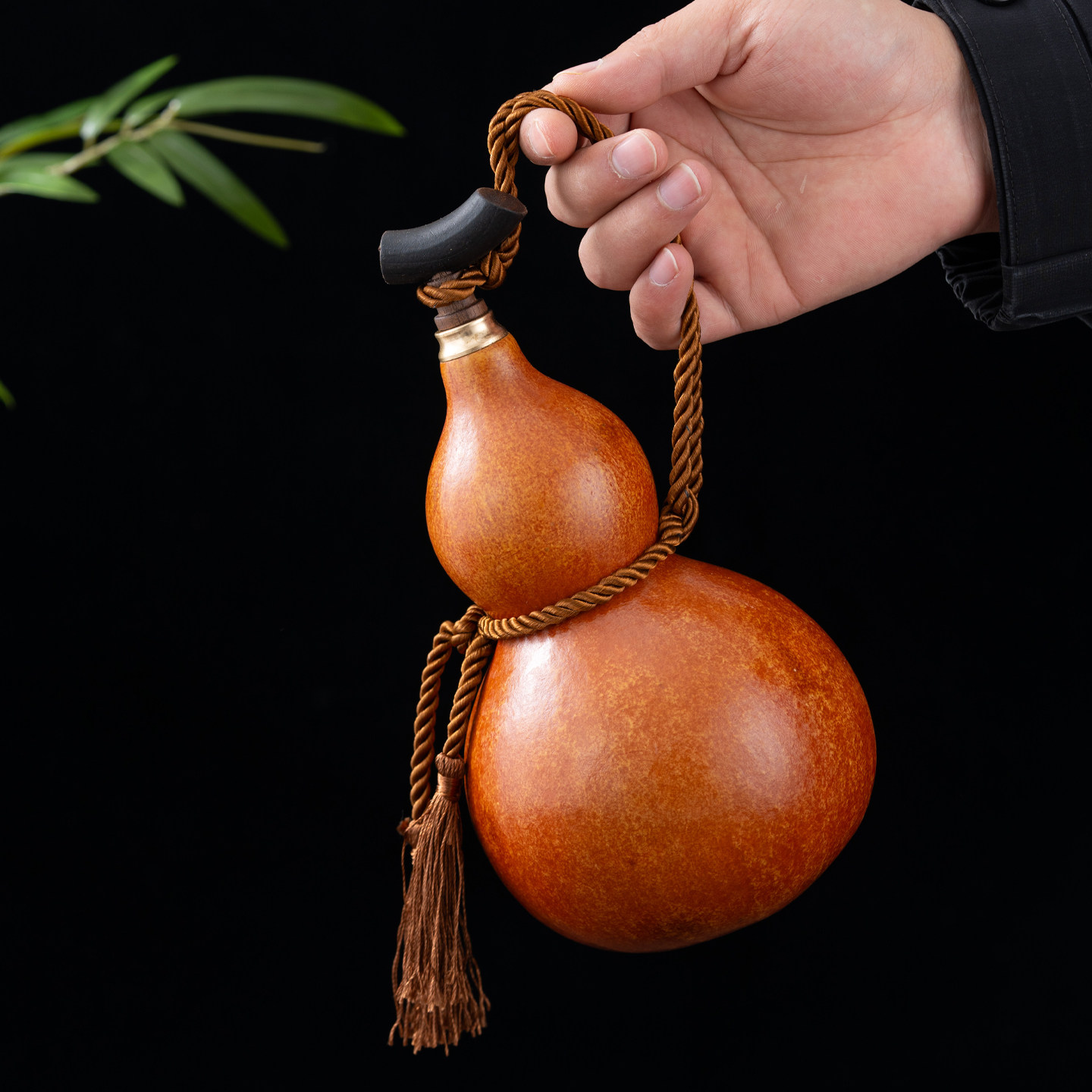 天然葫芦酒壶仿古大漆葫芦水壶便携酒具水杯水壶手工艺品文玩摆件