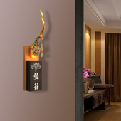 泰式 发光门牌墙饰东南亚风格 餐厅酒店会所包厢过道门牌门头定做