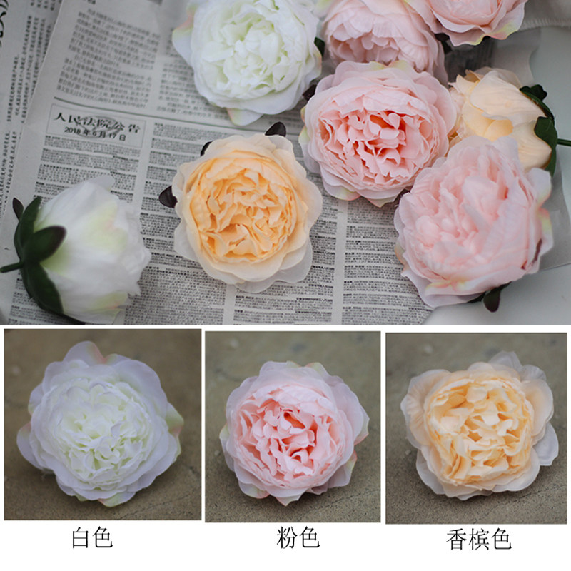 diy仿真芍药牡丹婚庆插花