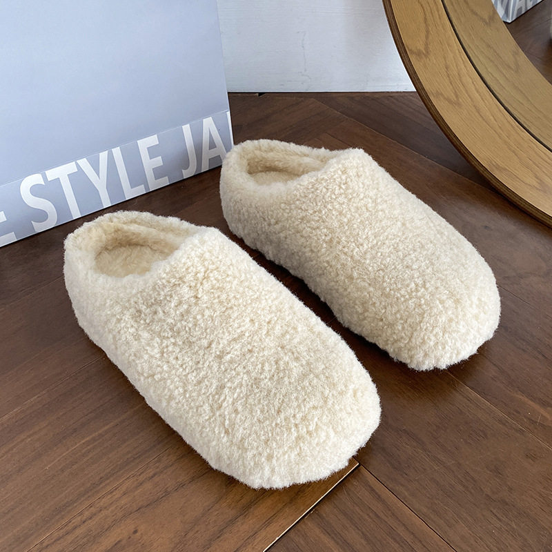 法式毛毛鞋2025仙女风圆头新款加绒棉鞋秋冬平底保暖豆豆软底单鞋,女鞋,棉鞋,淘宝优惠券,粉丝福利购,淘宝优惠卷