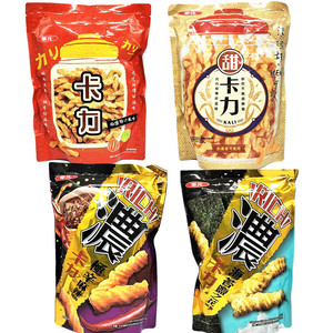 包邮台湾进口华元耍脆甜卡力185g童年回忆零食大礼包酱油膨化卷