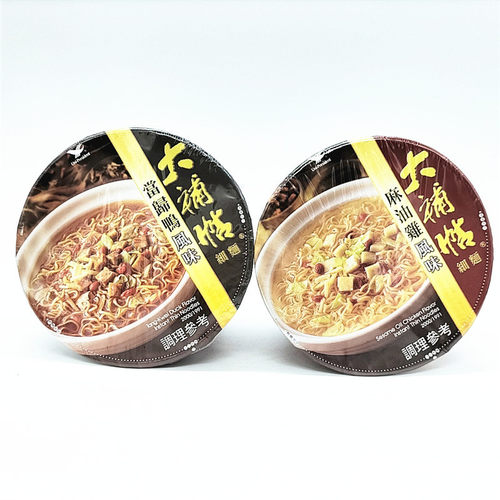 1碗包邮  台湾进口统一大补贴麻油鸡细面碗105g当归鸭细面碗102g