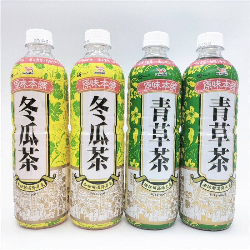 包邮 台湾进口 统一原味本铺冬瓜茶、青草茶600ml