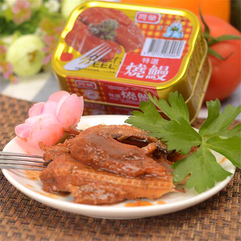 包邮台湾鳗鱼罐头食 同荣特选烧鳗100g 开罐即食 无防腐剂色素