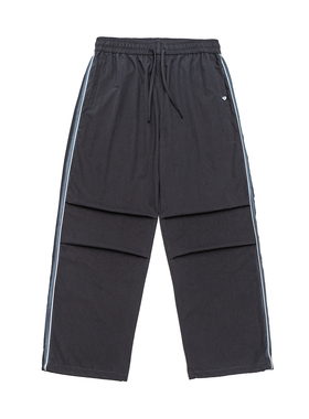 IEID美式复古长袖伞兵裤男潮牌宽松织条休闲户外运动大码宽松长裤