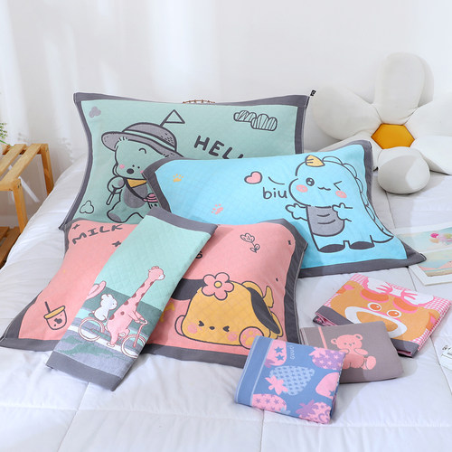 45×68中号纱布棉枕巾