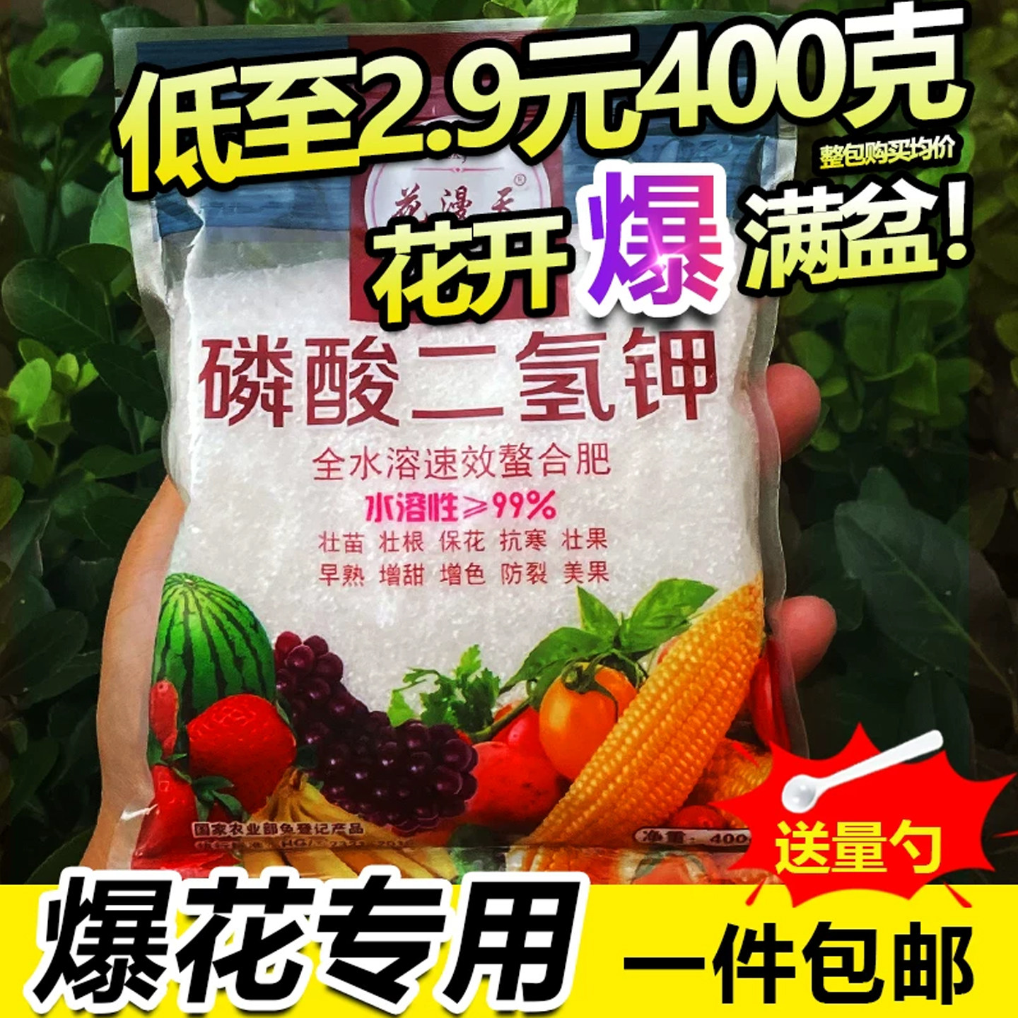 磷酸二氢钾花肥料家用花肥正品农用养花叶面肥蔬菜水溶肥硫酸亚铁