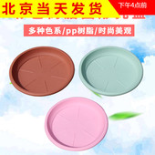 浅托花盆底座托盘树脂圆形花托盘接水盘塑料托盘花盆底盘浅彩色