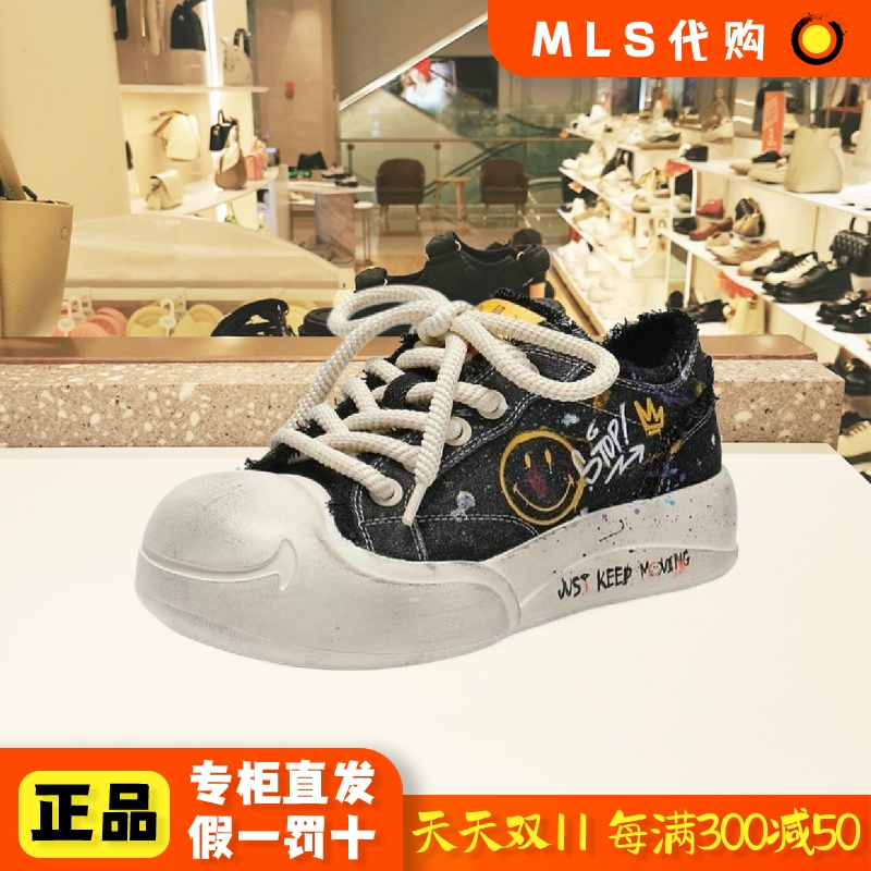百丽秋季帆布学院板鞋女鞋单鞋