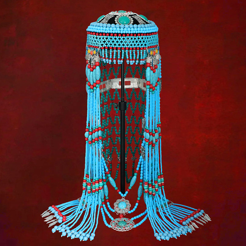 蒙古女士乌拉特头饰高端传统帽子内蒙古舞蹈演出婚礼发饰摄影服饰