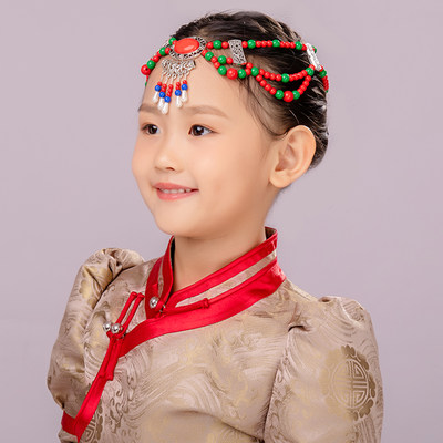 头饰少数民族复古风藏族蒙古族旅拍儿童女异域风情额饰发饰额链