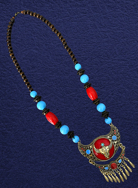 蒙古族少数民族风特色发饰项链舞蹈演出头饰艺考额头链子饰品礼物