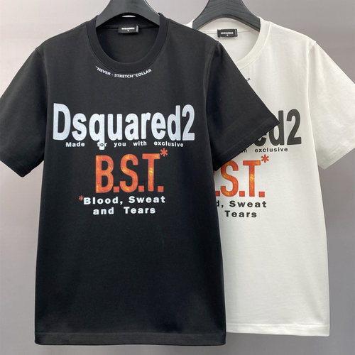 男士短袖T恤夏季宽松欧版创意字母BST印花时尚潮流纯棉上衣Tshirt