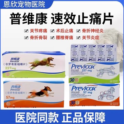 普维康宠物狗狗止疼药骨克疼犬用止痛227关节炎previcox法国57mg