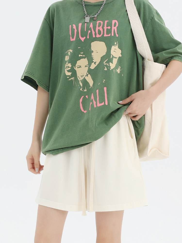 天丝牛仔短裤女2024夏季高腰薄款垂感百搭休闲裤子宽松阔腿五分裤