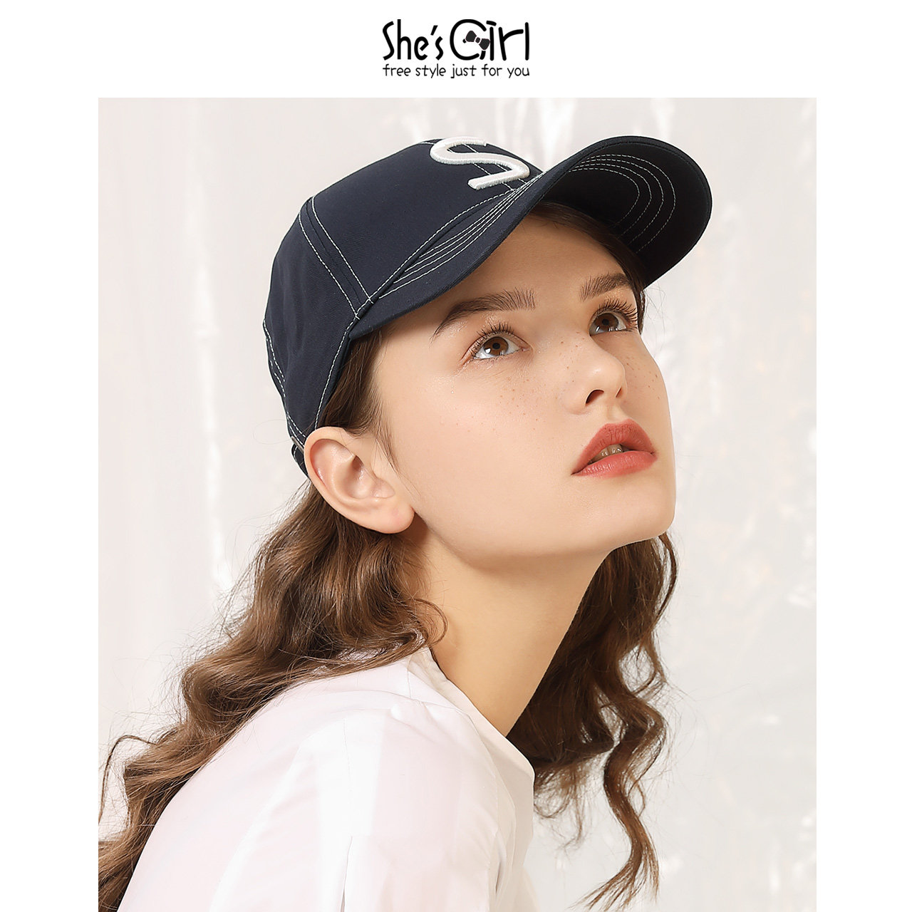 She 's Girl Sin child Solid cotton material letter Embroidery Trend Baseball cap Cap Hatin the Accessories/Leather belt/Hat/Muffler , Hat  category - from Buy2taobao.com to provide professional Taobao agent buy service