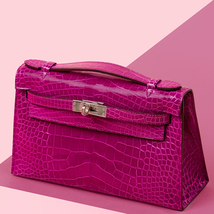 BIGWIG 全手工定制迷你凯莉一代kelly pochette美洲鳄湾鳄蜥蜴皮