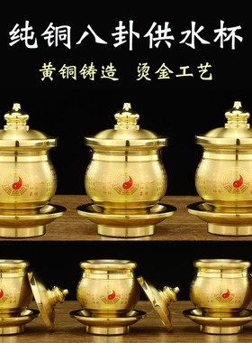 纯铜供水杯仙堂用品八卦