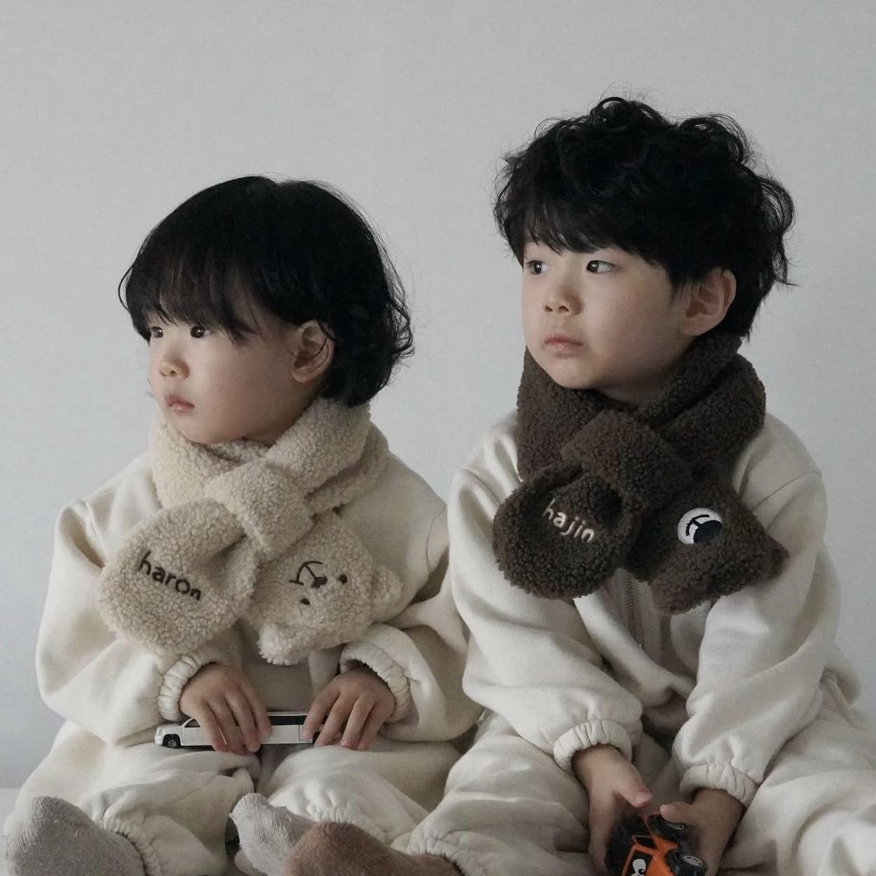 泰迪绒围脖可刺绣姓名