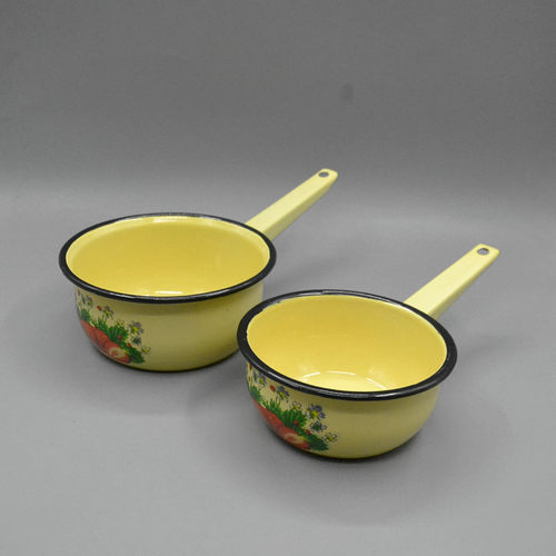 特价日式风水舀煮奶明火珐琅搪瓷