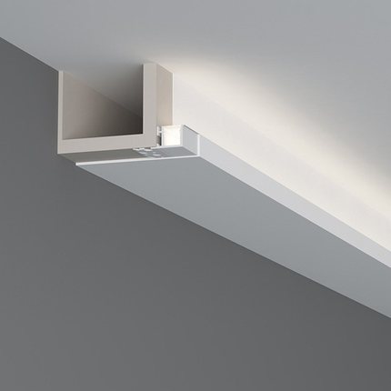 见光不见灯吊顶向上发光单边铝槽客厅边吊线性灯全光谱LED灯带