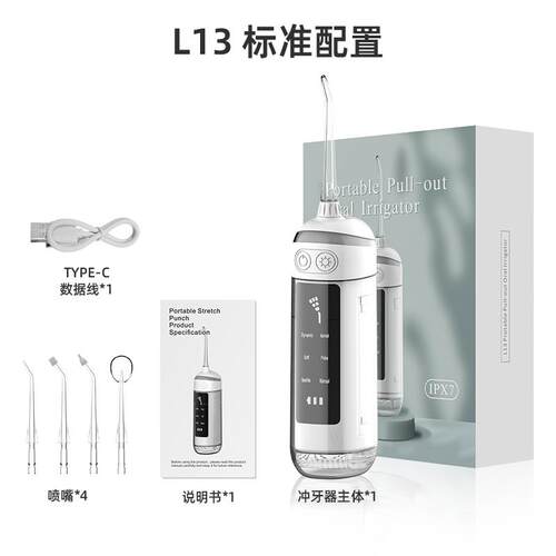 便携式冲牙器家用便携式水牙线电动洗牙器正畸口腔清洁洗牙机L13