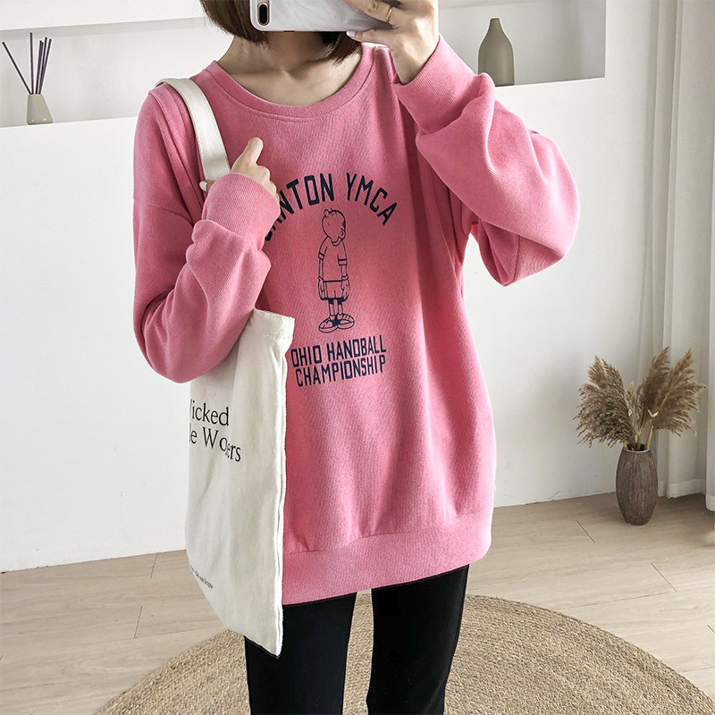 가을과 겨울을 위해 두껍고 따뜻한 플러시 벨벳 산모 간호 스웨트 셔츠 엄마를위한 산후 모유 수유 탑 뜨거운 엄마 스타일 대형 사이즈