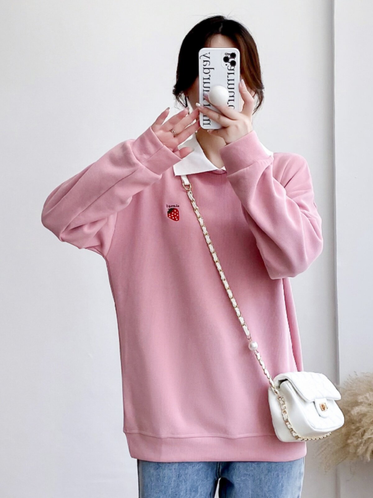 외출용 페이크 투피스 수유복 핫한 엄마 스타일 가을옷 넉넉한 사이즈 루즈하고 날씬해 보이는 트렌디한 엄마 산후 봄 가을 수유 맨투맨