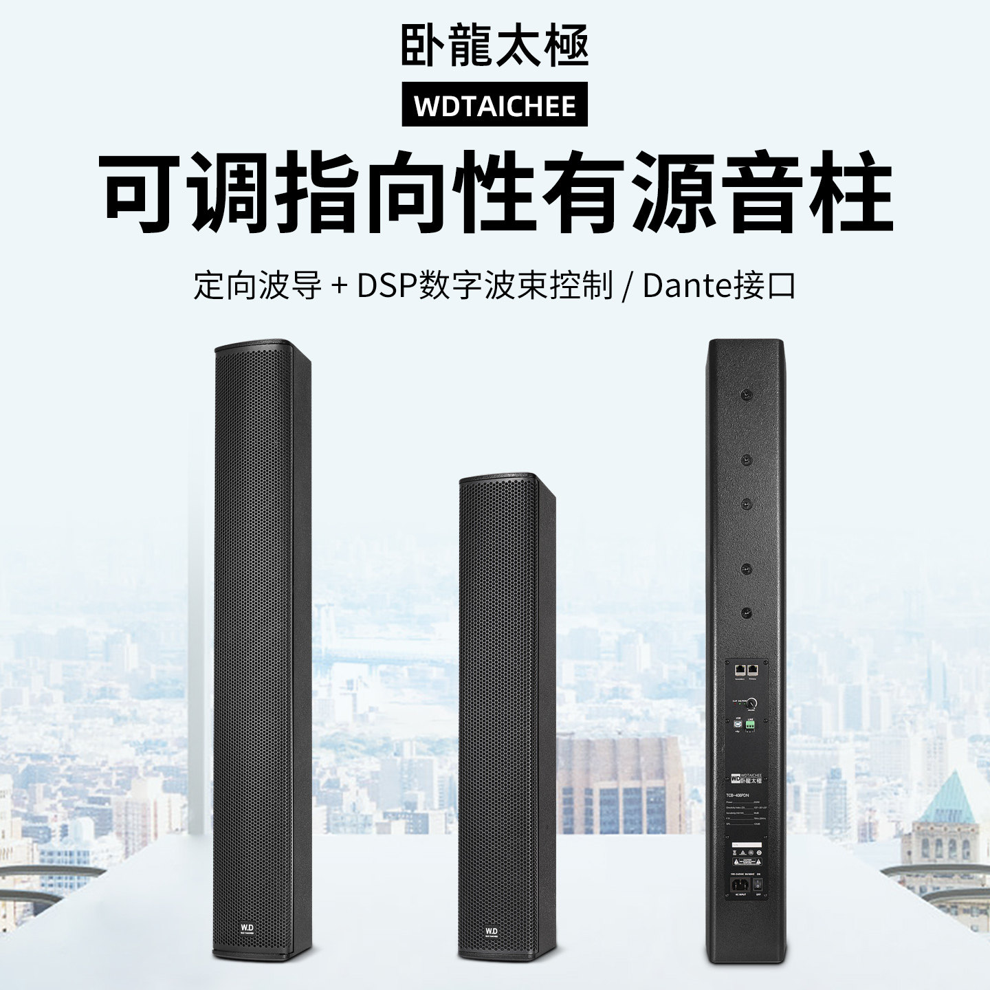 卧龍太極专业音柱可调指向性音响有源音箱报告厅政企会议室专用