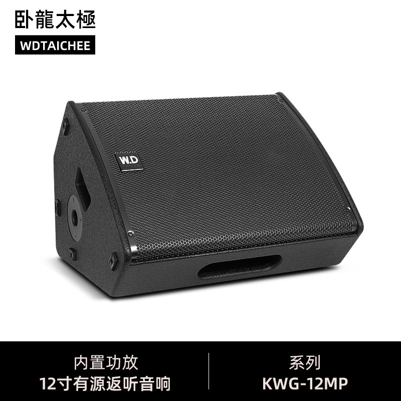 W D卧龍太極12寸有源返听音响内置功放乐队舞台演出返送监听音箱