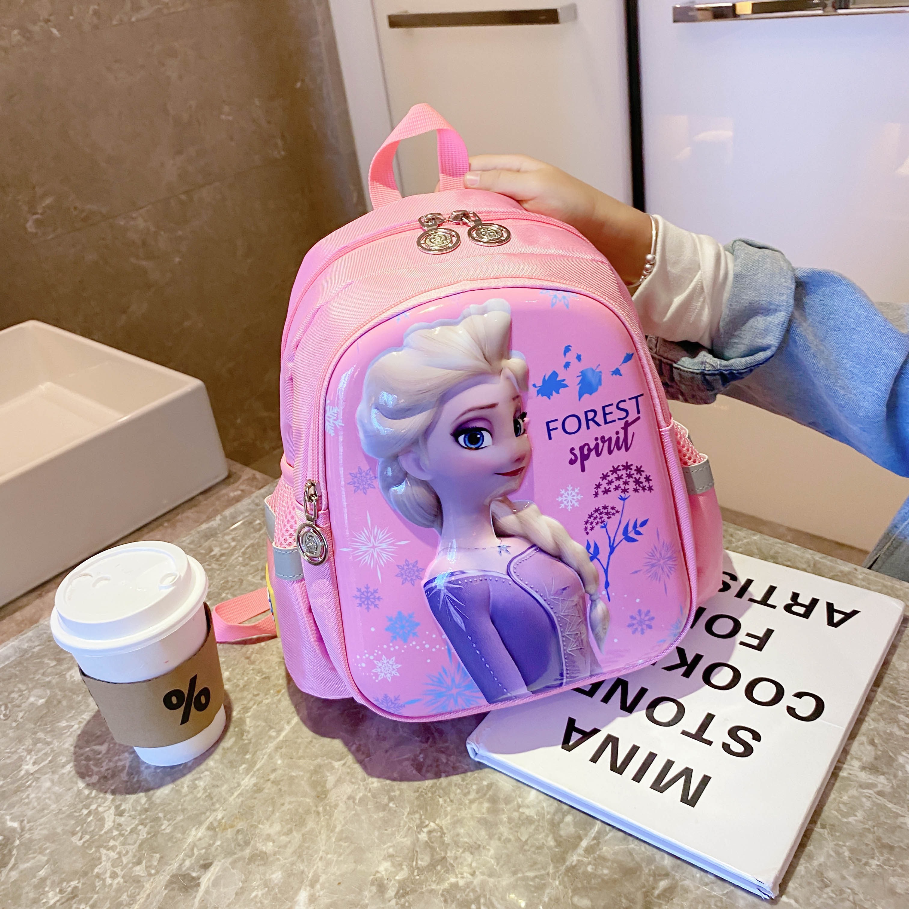女宝宝可爱冰雪奇缘幼儿园大班书包一年级爱莎背包小班中班双肩包