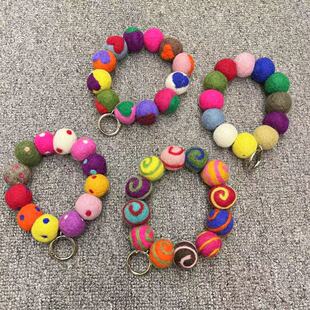 出口日韩羊毛毡球球挂件挂饰钥匙扣饰品包包手机书包毛绒可爱毛球