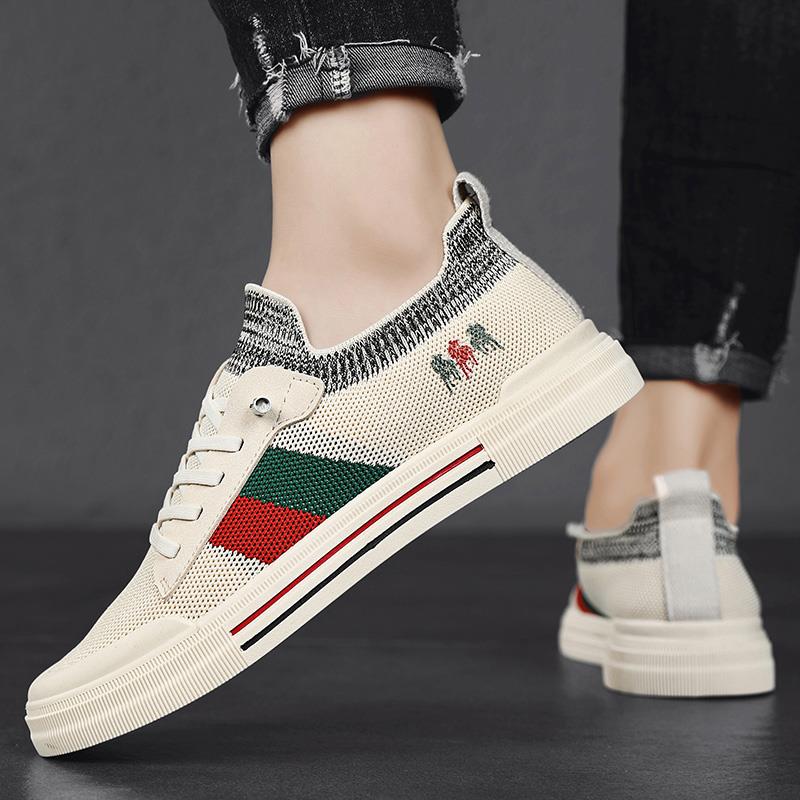 网鞋秋季男鞋2025新款网面薄款轻便休闲运动板鞋飞织布鞋潮鞋夏季