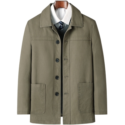 【100%棉】纯棉外套中老年人