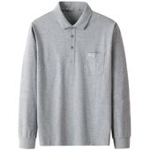 打底衫 爸爸纯棉上衣中老年人长袖 t恤男装 中年男士 春秋款 全棉秋衣