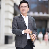 西服外套单西爸爸婚礼礼服 上衣中老年男士 中年西装 男商务休闲正装