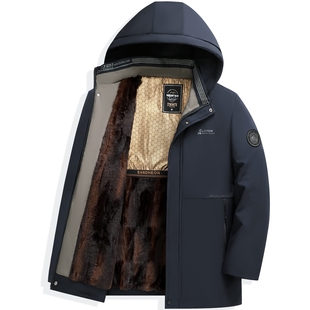 棉袄秋冬季 加绒加厚款 爷爷棉服 外套棉衣中老年人男士 中年爸爸冬装