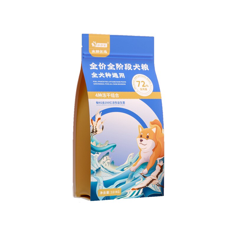 小小魏4种鲜肉冻干200亿活性益生菌中小型犬无谷全价全期粮10kg