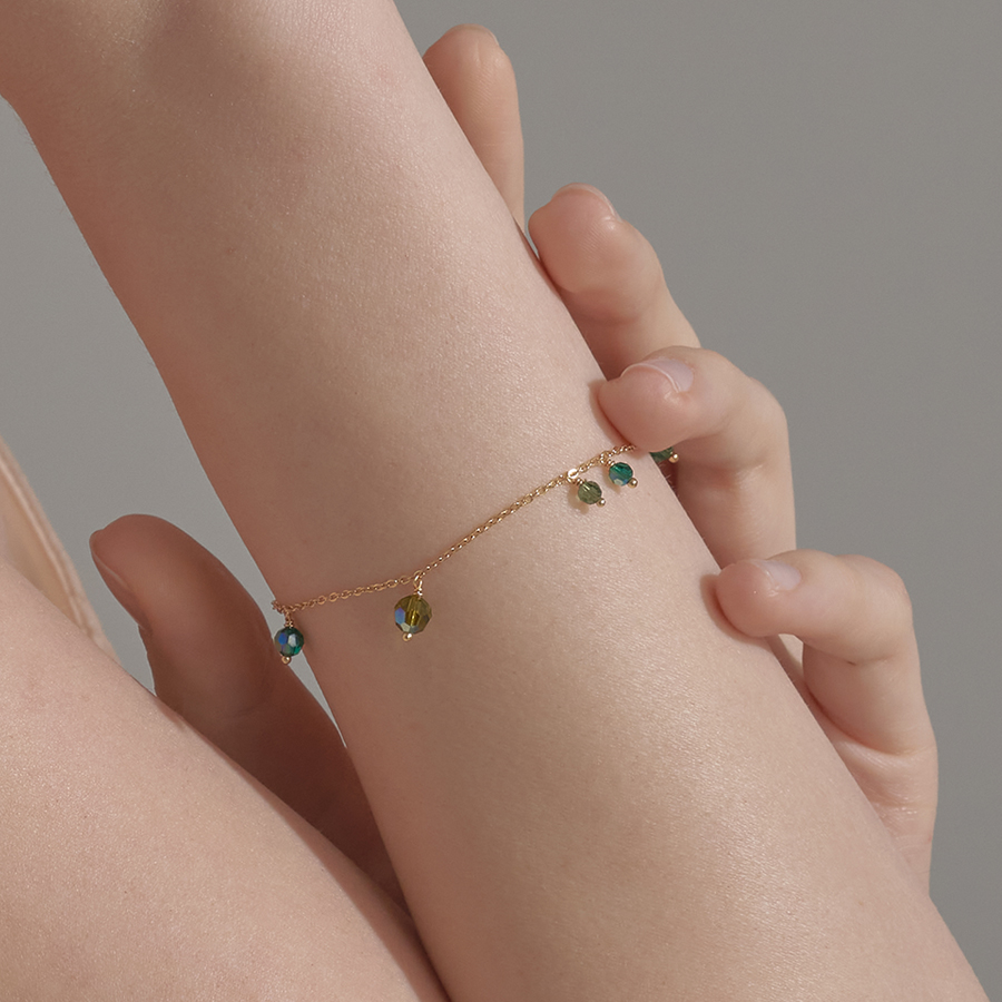 terra四季系列春手链女绿水晶