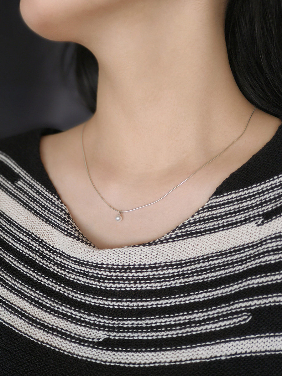 terra 银龙吐珠纯银项链意大利蛇骨链轻奢高级情人节七夕生日礼物