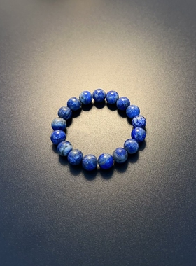 青金石手串蓝色新中式弹力串珠高级简约国风叠戴蓝手链