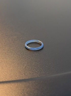 超细蓝玉髓戒指小众简约新中式指环
