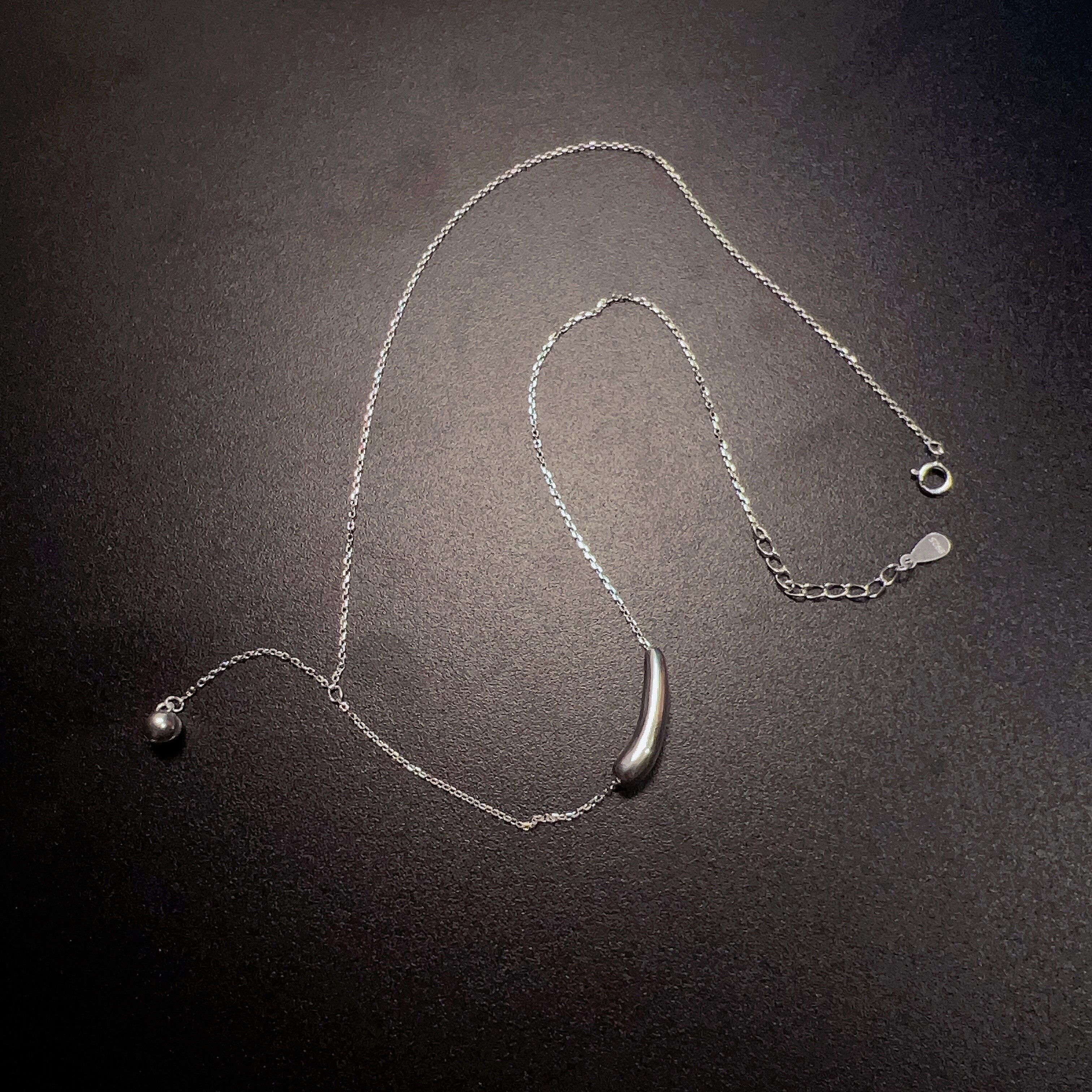 纯银超细吊坠项链短款铃铛925银饰