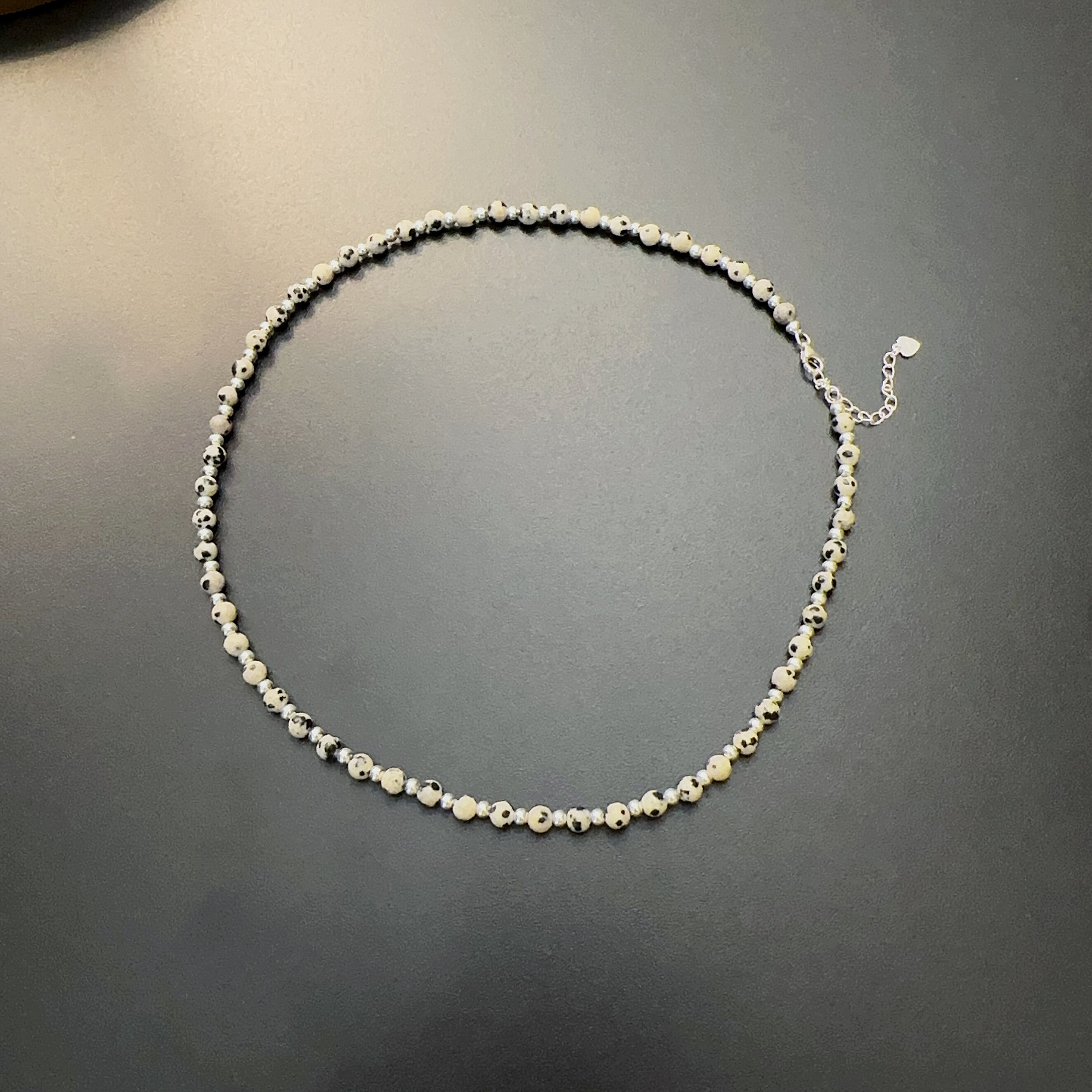 珠珠短项链花珠子choker925纯银串珠天然石复古颈链饰品