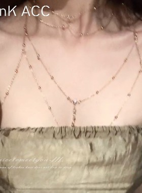 liznk合金女项链身体链小众时尚