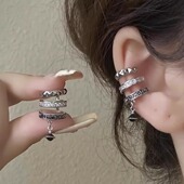 银色复古金属风耳骨夹2026新款 小众独特气质耳夹女无耳洞耳环 爆款