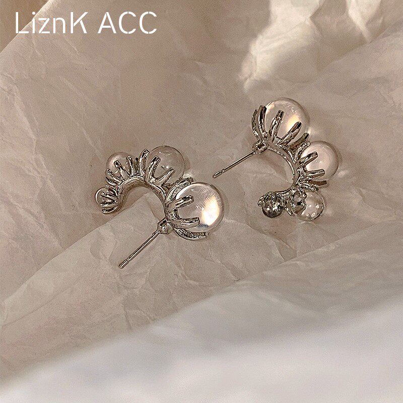 十里间【水晶葡萄～颗颗重工】法式浪漫氛围感圈圈耳环仙气耳饰